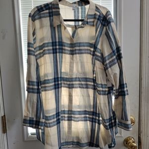 Old Navy Plaid Woman's Shirt 3x NWT